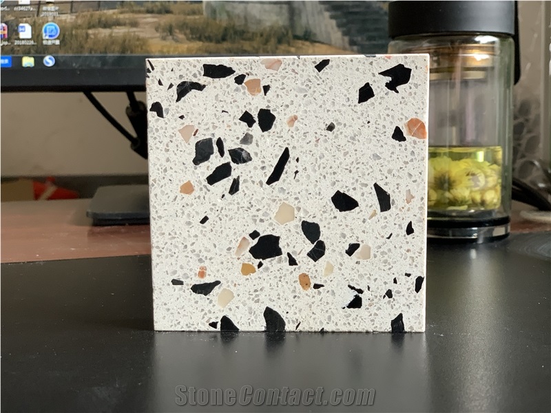 White Terrazzo Tile, Cement Tile Sy181211