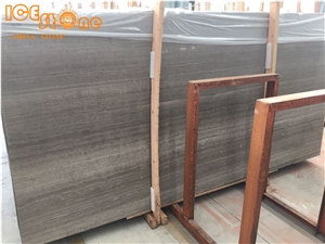 China Grey Wood Grain Wooden Marble Slabs & Tiles