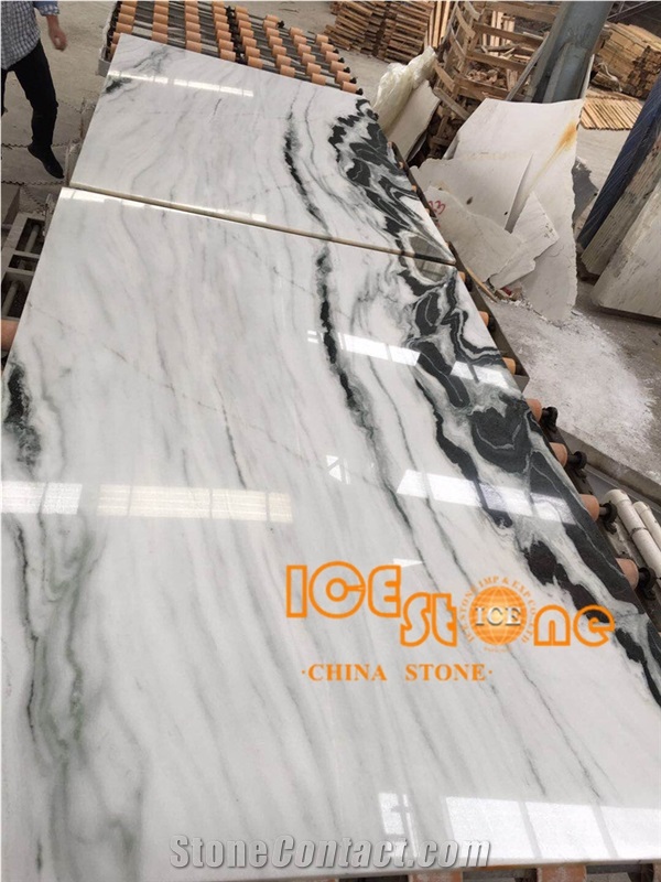 China Panda White Marble Slabs & Tiles Bookmatch