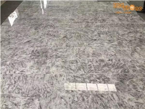 China Snow Silver Fox Alps Grey Marble Slabs Tiles