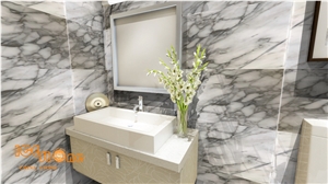 Chinese Arabescato White Marble Slabs Tiles
