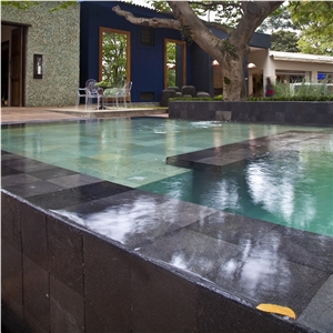 Black Lava Stone Landscaping Bali Pool Tiles