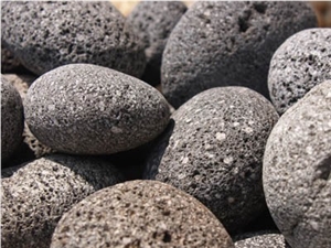 Indonesia Black Lava Pebbles Stone