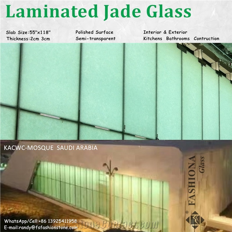 Backlight Jade Glass Panel,Interior & Exterior