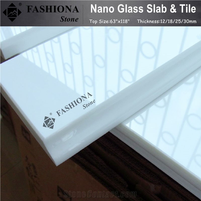White Nano Glass Bath Top with Washbasins