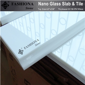White Nano Glass Bath Top with Washbasins