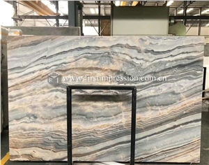 Cheap Roman Impression Blue Marble Slabs