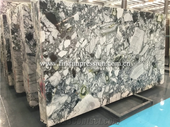 Hot Sale Ice Connect Green Marble Slabs&Tiles