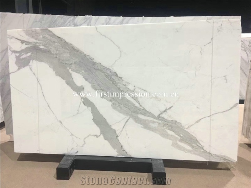 Hot Sale Italy White Calacatta Gold Marble Slabs