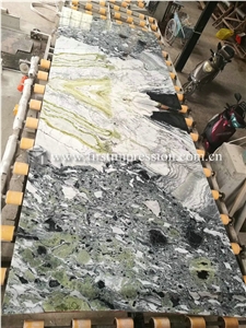 Hot Sales White Beauty Green Marble Slabs