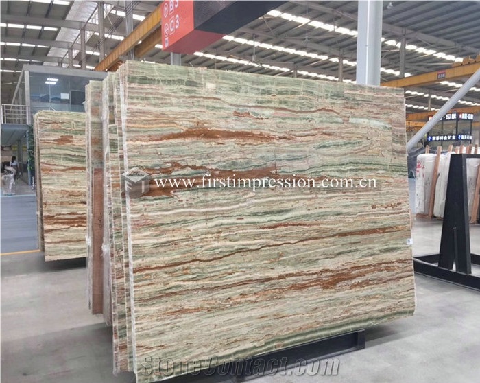 Iran Green Onyx Slabs&Tiles for Flooring
