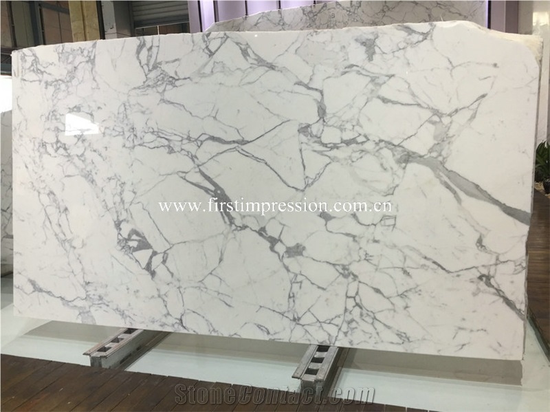 Italian Bianco Calacatta White Marble Slabsandtiles From China