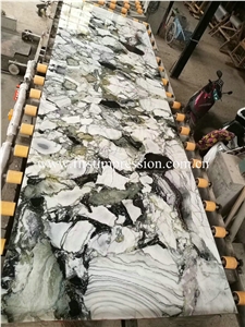 New Polished Ice Connect Green Marble Slabs&Tiles