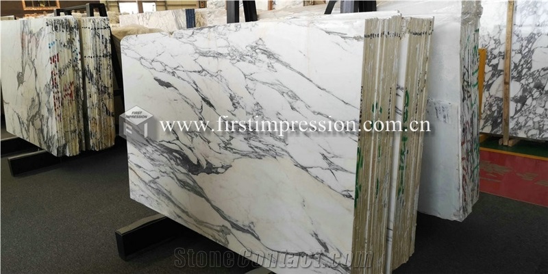 On Sale Italy White Marble Arabescato Marble Slabs