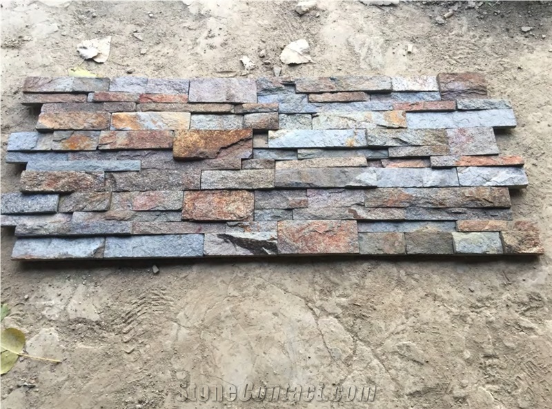 Amber Fall Ledgestone Culture Stone Slate Wall