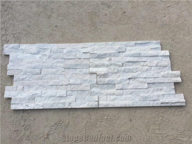 Arctic White Ledgestone Culture Stone Slate Wall