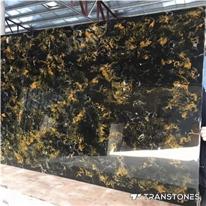 Black Translucent Resin Faux Onyx Ceiling Panel