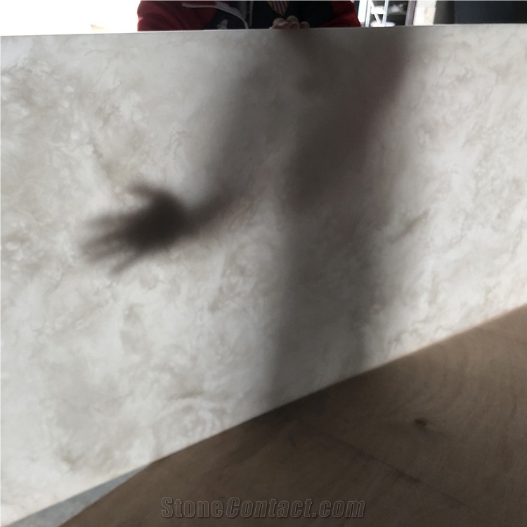 Faux Alabaster Backlit Wall Panel for Counter&Table Top