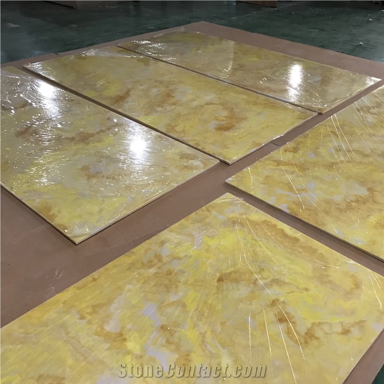 Golden Translucent Artificial Resin Panels