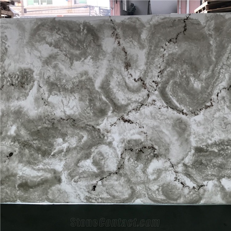 Grey Transparent Onyx Panel Atrifical Stone Sheet