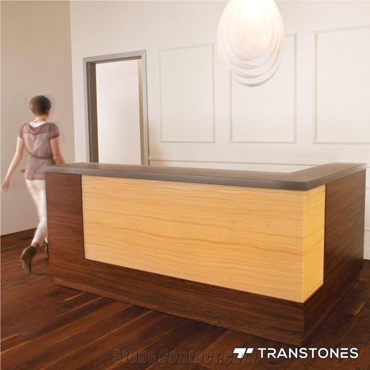 Jointing Table Translucent Faux Alabaster Panels Onyx