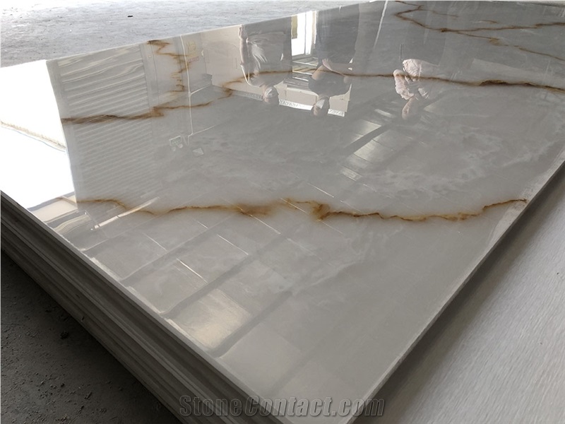 Polished Hot Sale Artificial Alabaster for Table Top