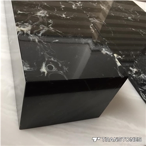 Polished Surface Black Faux Onyx Sheet Alabaster
