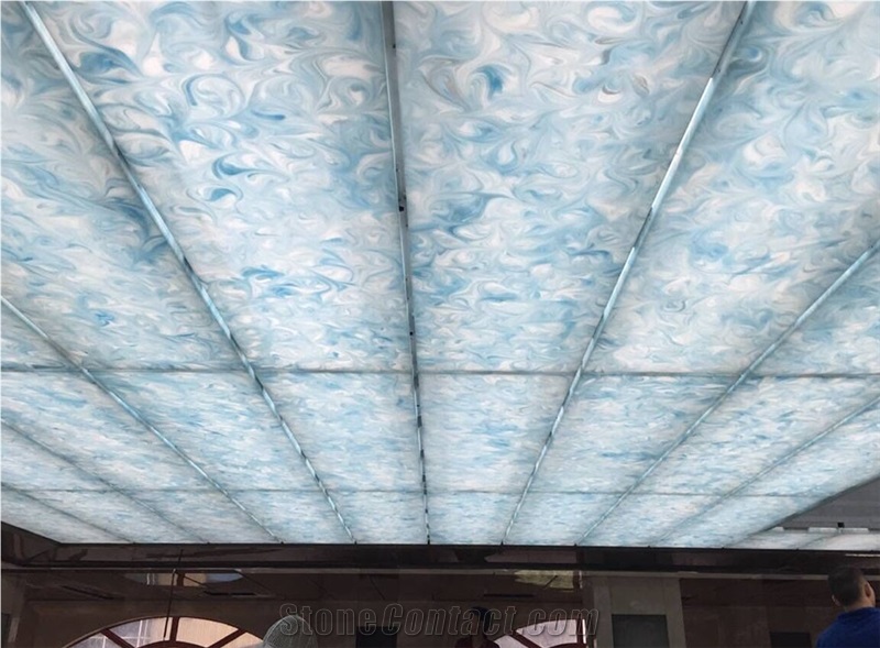 Polished Translucent Faux Onyx Ceiling Panel