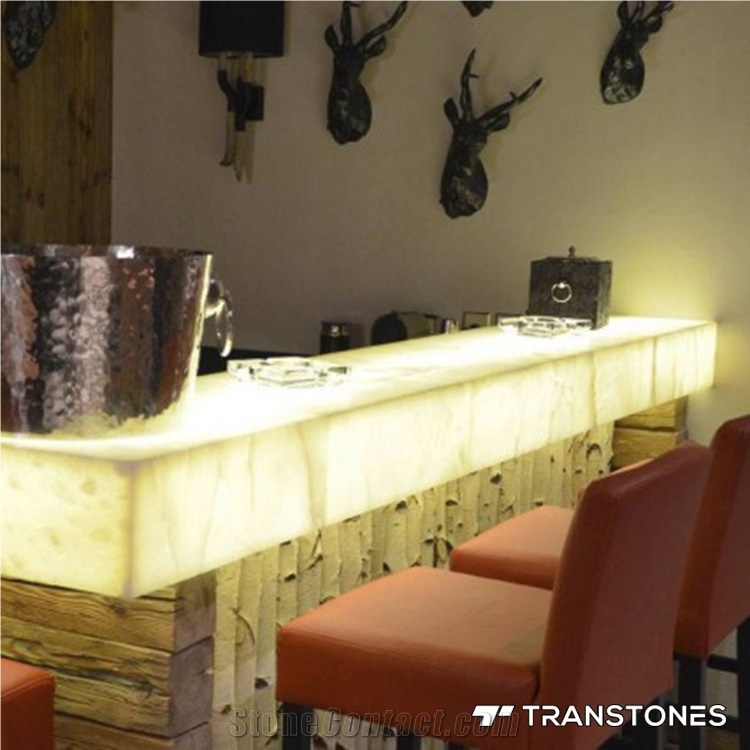 Translucent Bar Tops  Amberlite Translucent Faux Stone Bar Tops