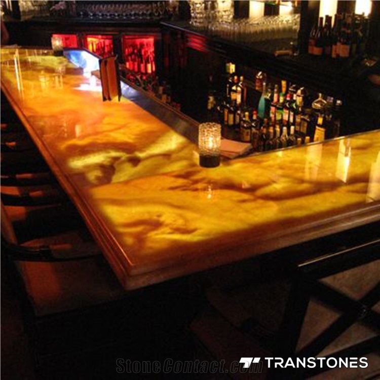 Translucent Artificial Alabaster Stone Bar Counter