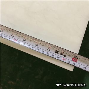 Translucent Faux Stone Veneer for Office Desk
