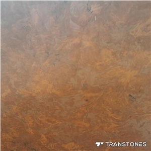 Translucent Orange Stone Faux Onyx for Bar Counter