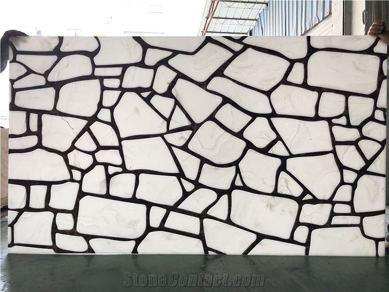 Translucent Polished White Alabaster Wall Covering