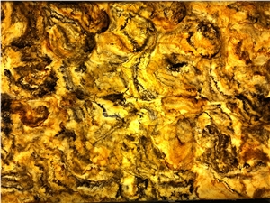 Translucent Yellow Faux Alabaster Wall Covering Stone