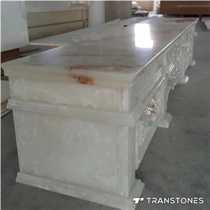 Transtones Faux Alabaster Furniture for Dinning Table