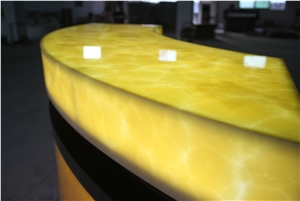 Transtones Translucent Onyx Bar Counter