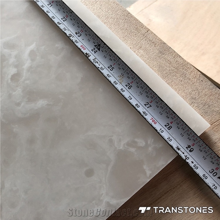 Transtones Translucent Panels for Reception Desk