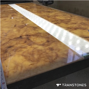 Yellow Design Translucent Artificial Alabaster Sheets