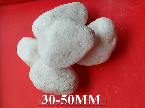 Snow White Pebble Stone 30-50mm
