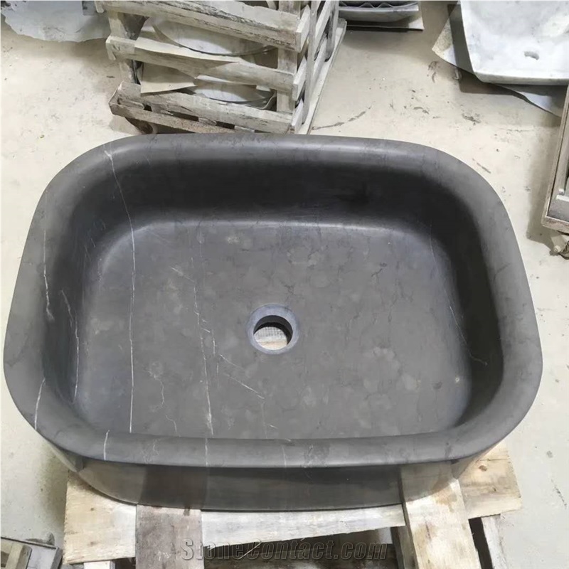 Bulgarian Grey Marble Basin with Honed