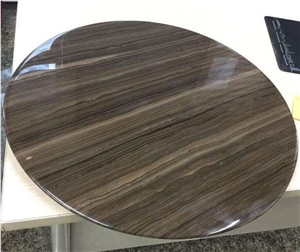 Tabacco Brown Wood Marble Table Tops