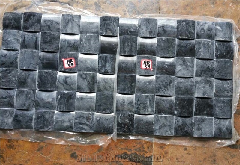 Spray Black Granite Mosaic Tiles