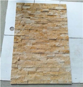 Yellow Limestone Natural Split Tumbled Ledge Walling Panels