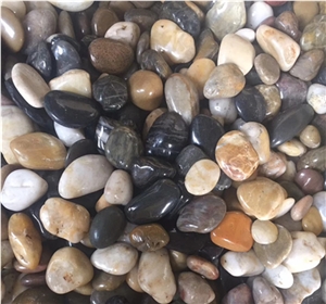 China Pebble Landscaping Mix-Colored Cheapest