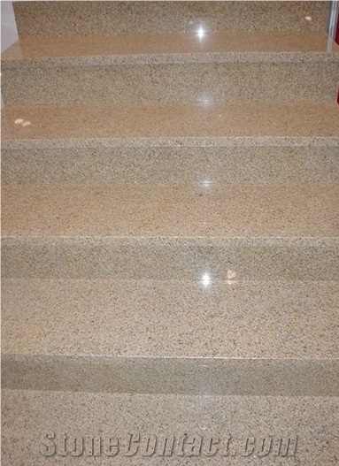 Golden Rust Granite G682 Yellow Stairs Risers