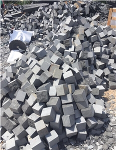 Zhangpu Black Basalt Cube Stone & Pavers Sawn Cut