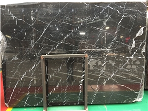 China Black Marble Nero Marquina Slabs