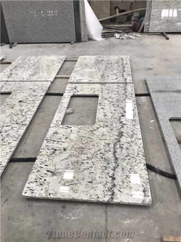 Prefab White Galaxy Granite Countertops