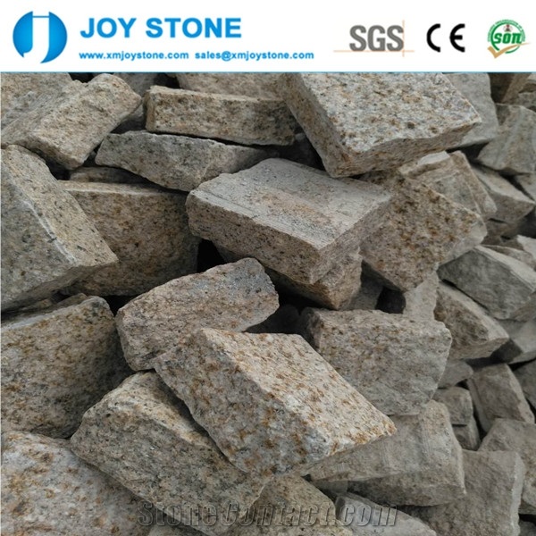Cheap Yellow Granite Split Cube Stone G682