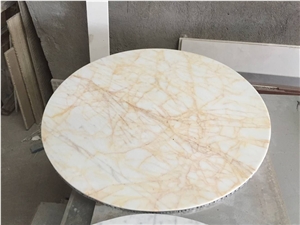 Carrara White Marble Honeycomb Table Tops